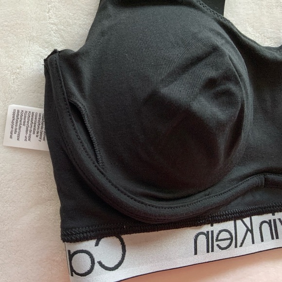 CALVIN KLEIN Unlined Cotton Blend Bralette - Picture 12 of 14